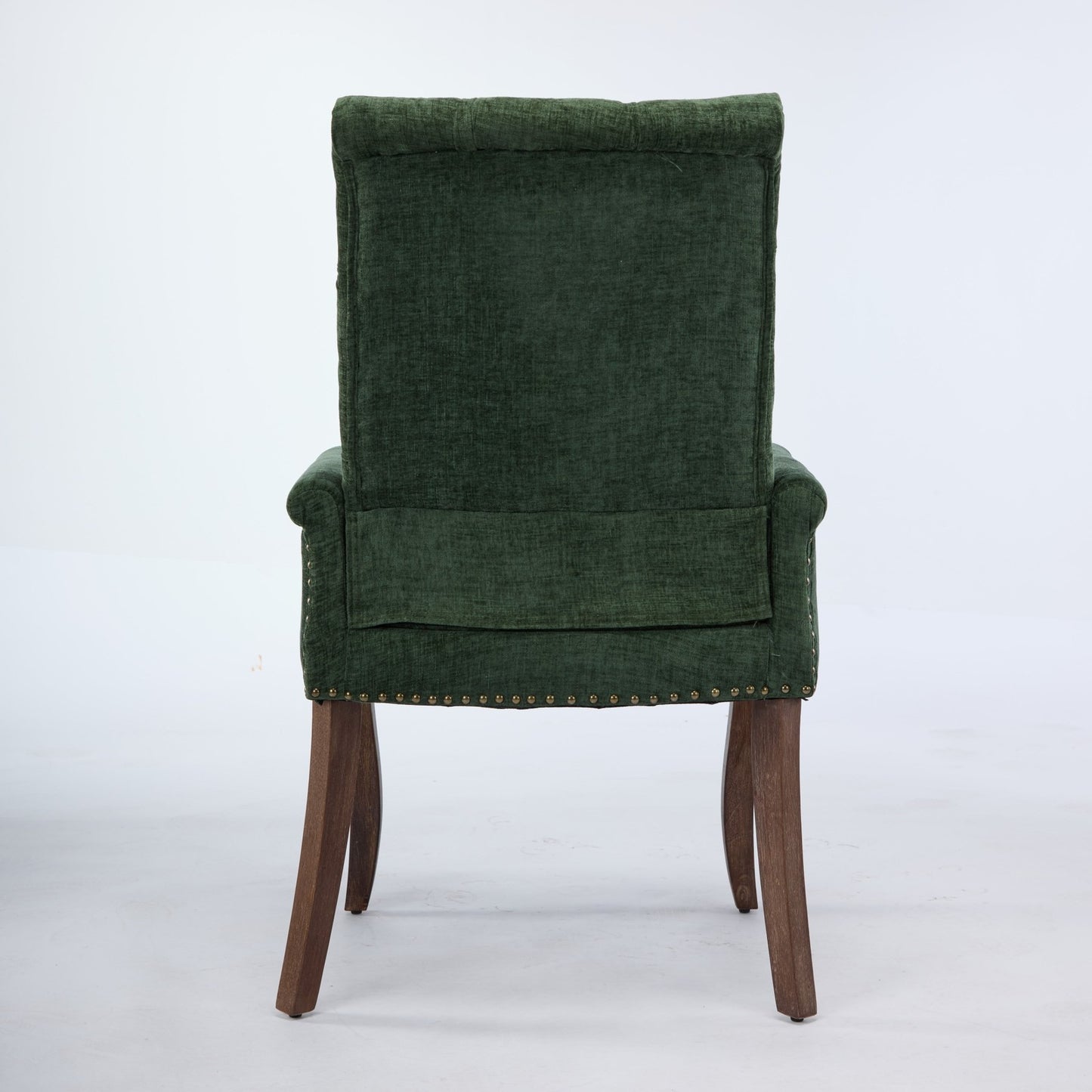Sumdeal Olive Green Upholstered Dining Chairs Set of 2 with Wood Legs - product image 6