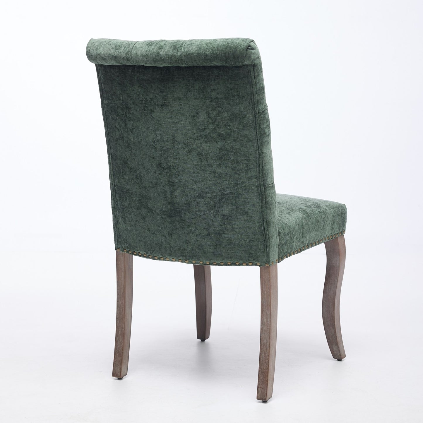 Sumdeal Olive Green Upholstered Dining Chairs Set of 2 with Wood Legs - product image 6