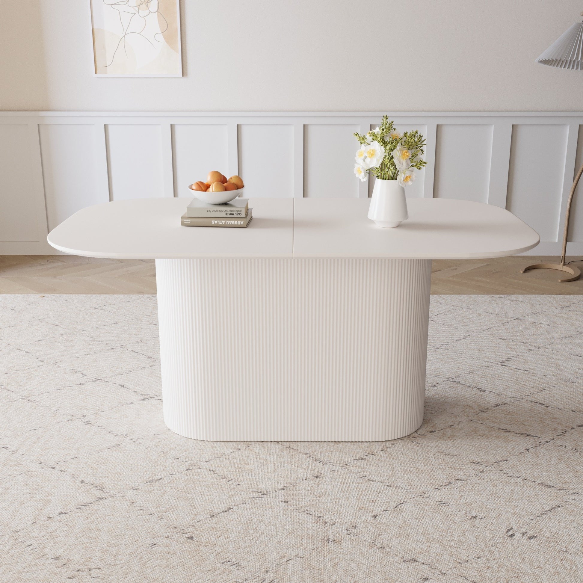 Sumdeal Rectangular Wood-Look Dining Table for Modern Dining Rooms - main image 1
