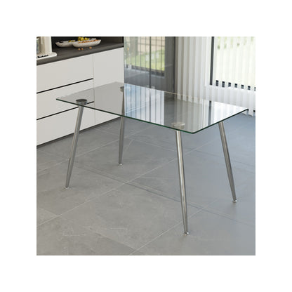 Sumdeal Rectangular Glass Dining Table for Modern Dining Rooms - main image 1