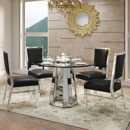 Sumdeal Round Glass Dining Table for Apartments and Kitchens - main image 1