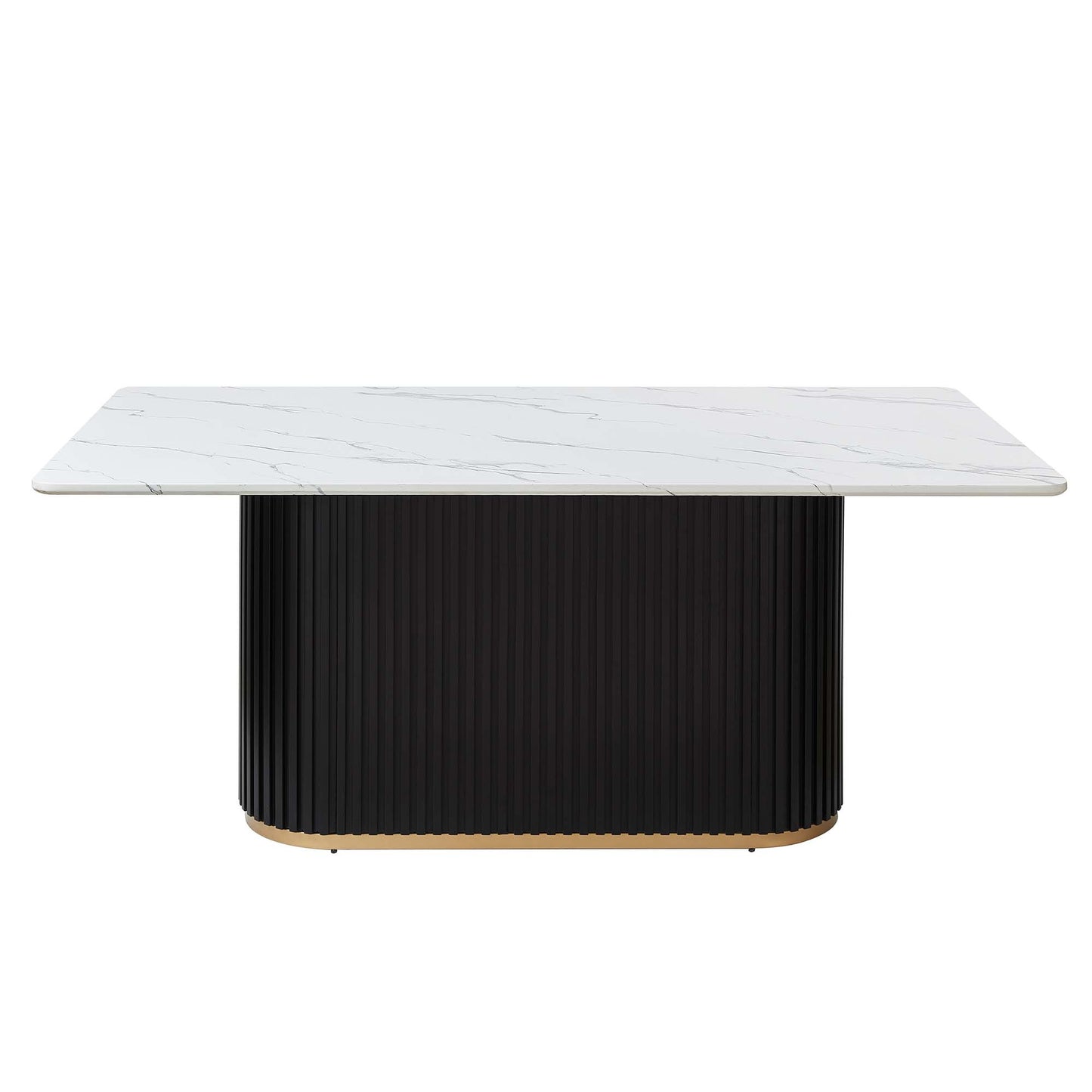 Sumdeal Rectangular Faux Marble Dining Table for Modern Dining Rooms - main image 1