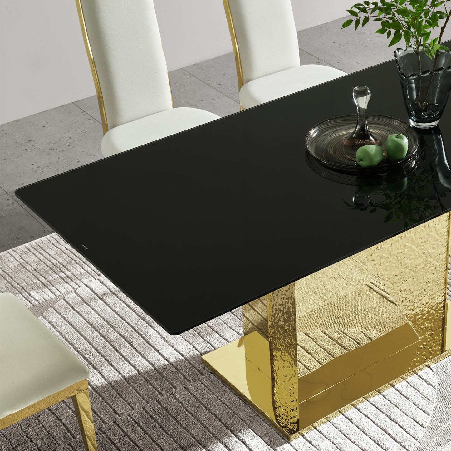 Sumdeal Rectangular Glass Dining Table for Modern Dining Rooms - fallback-gallery image 2