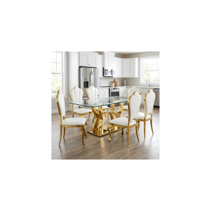 Sumdeal Rectangular Glass Dining Table for Modern Dining Rooms - fallback-gallery image 2