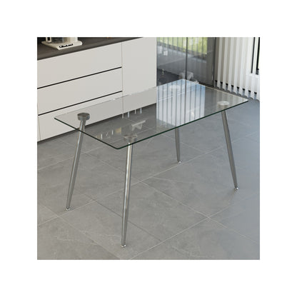 Sumdeal Rectangular Glass Dining Table for Modern Dining Rooms - fallback-gallery image 2