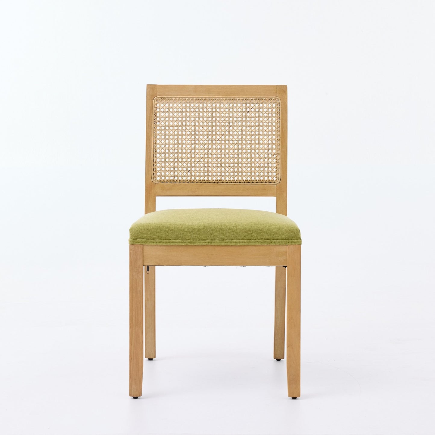Sumdeal Olive Green Fabric Dining Chairs Set of 2 with Wood Legs - product image 2