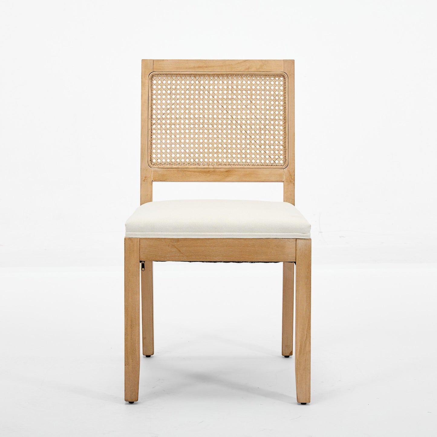 Sumdeal Beige Fabric Dining Chairs Set of 2 with Wood Legs - product image 2