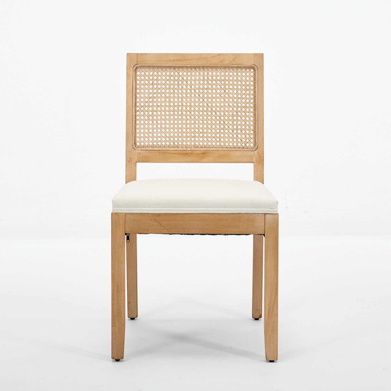 Sumdeal Beige Fabric Dining Chairs Set of 2 with Wood Legs - product image 2