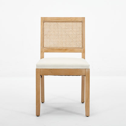 Sumdeal Beige Fabric Dining Chairs Set of 2 with Wood Legs - product image 2