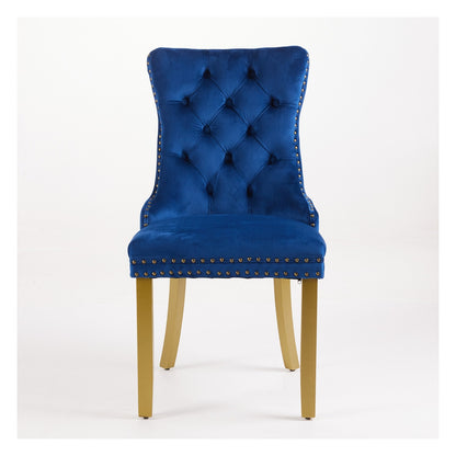 Sumdeal Lion Ring Velvet Dining Chairs Set of 2 for Statement Dining Rooms - second-best-no-dimension 2