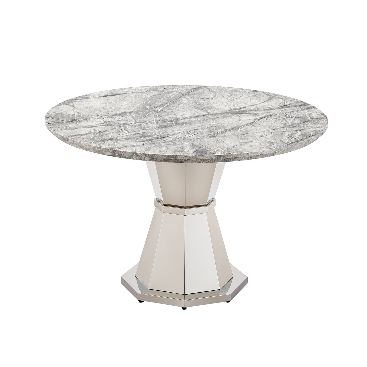 Sumdeal Round Faux Marble Dining Table for Apartments and Kitchens - detail image 3