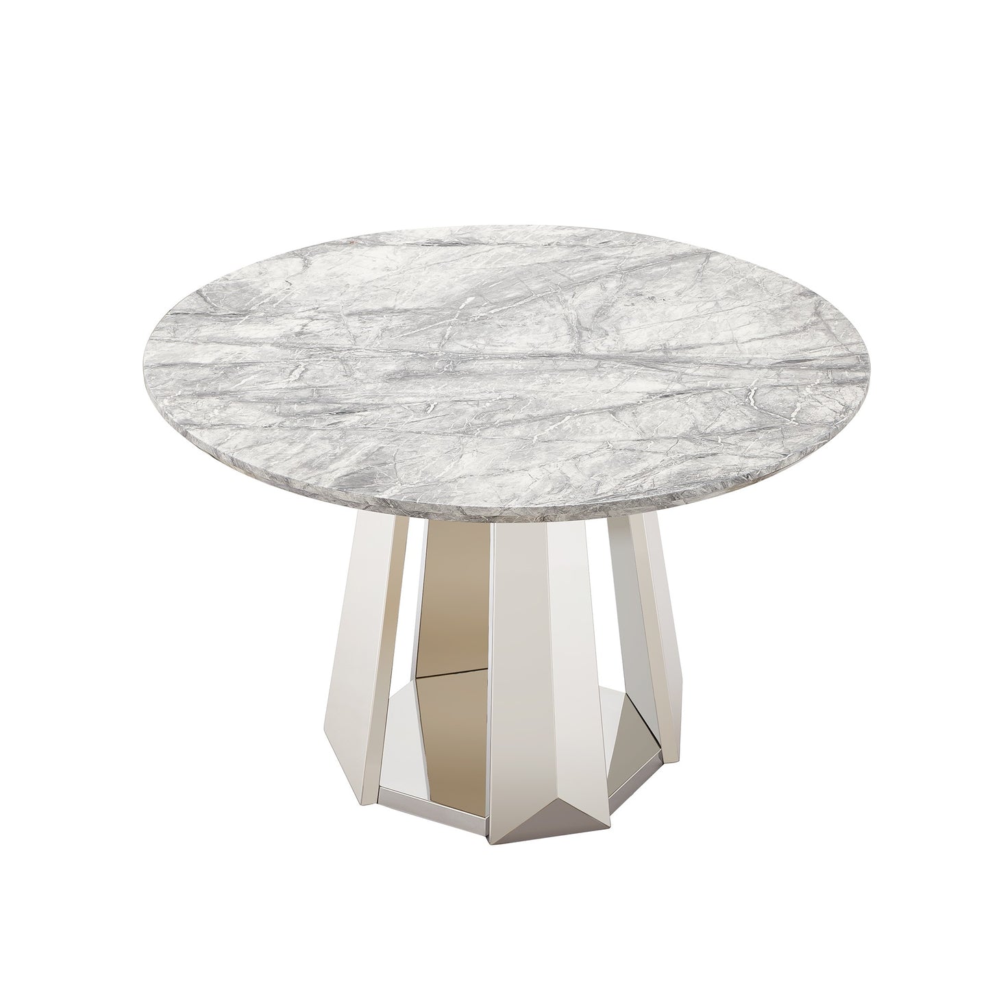 Sumdeal Round Faux Marble Dining Table for Apartments and Kitchens - detail image 3