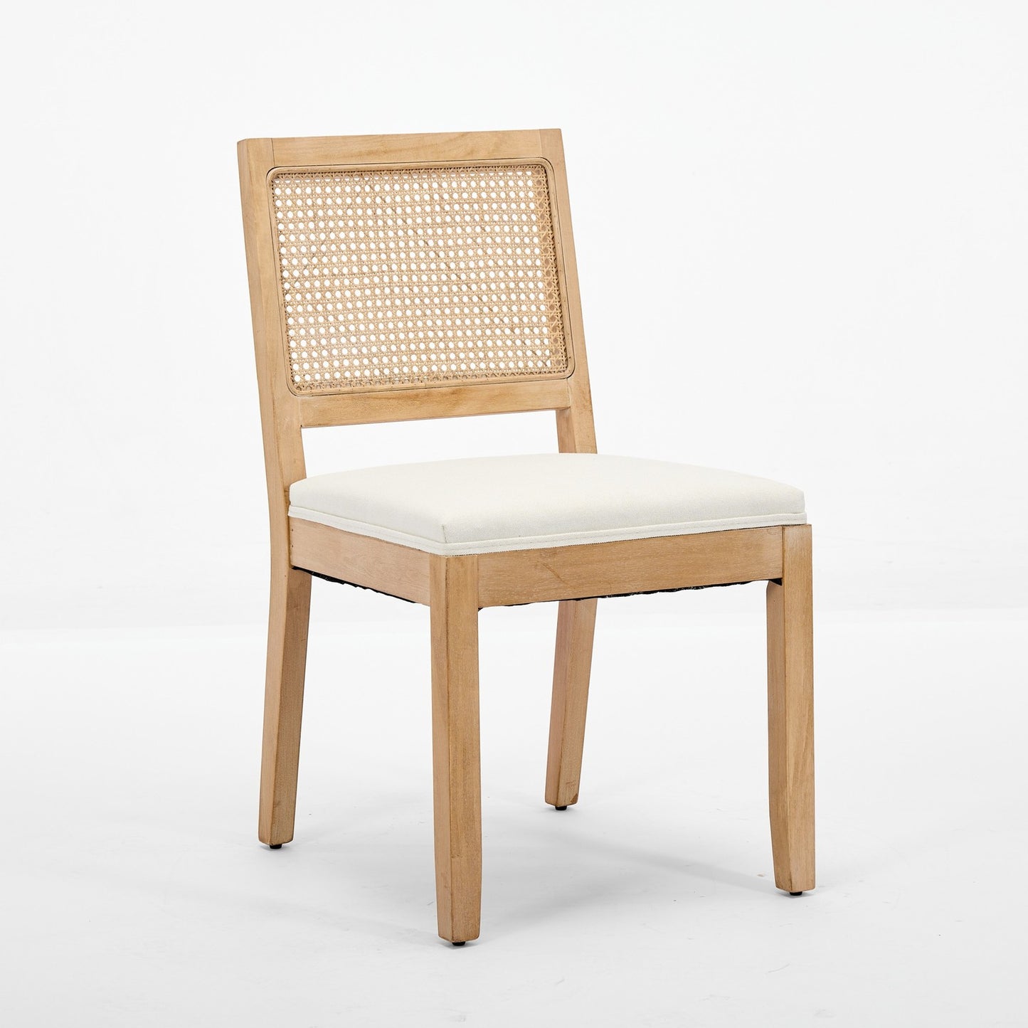 Sumdeal Beige Fabric Dining Chairs Set of 2 with Wood Legs - product image 3