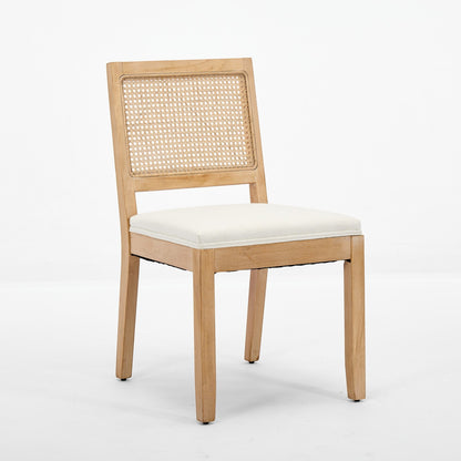 Sumdeal Beige Fabric Dining Chairs Set of 2 with Wood Legs - product image 3