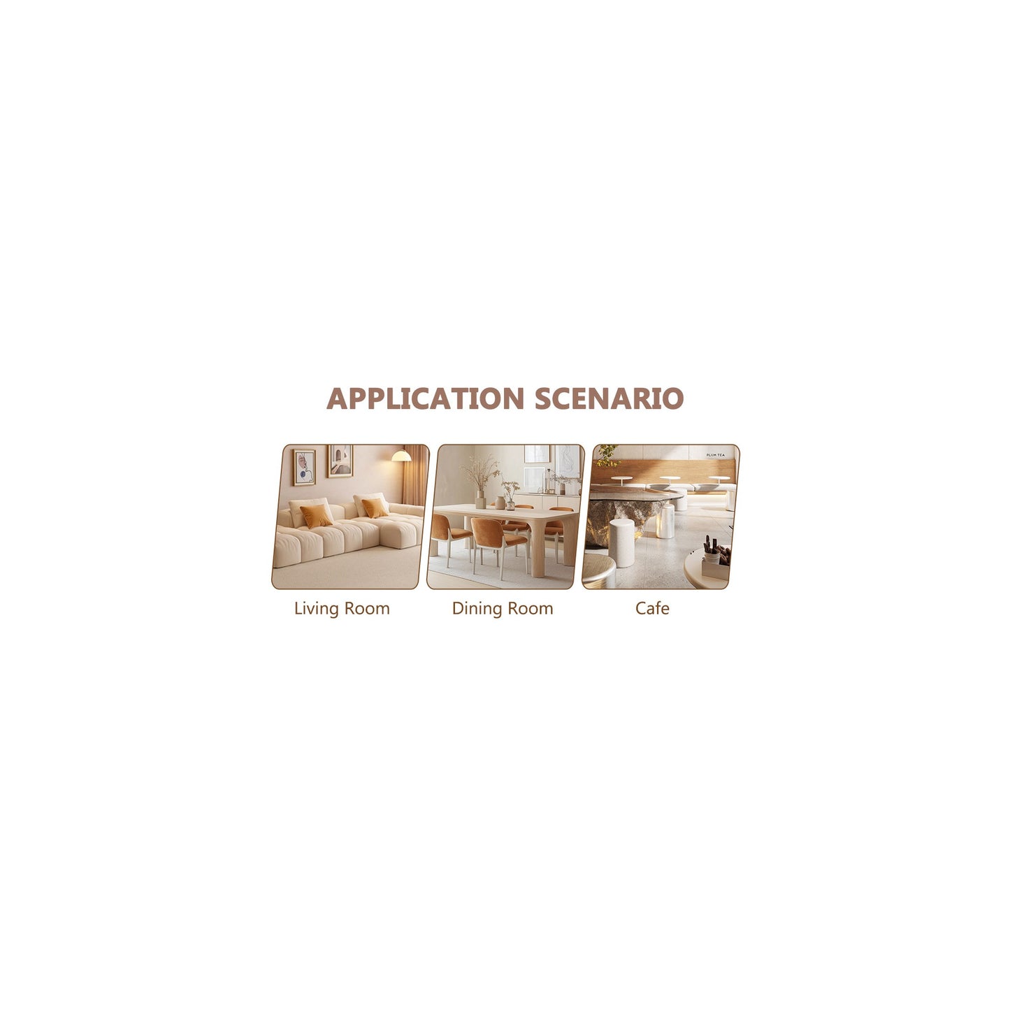 Sumdeal Round Wood-Look Dining Table for Apartments and Kitchens - detail image 3