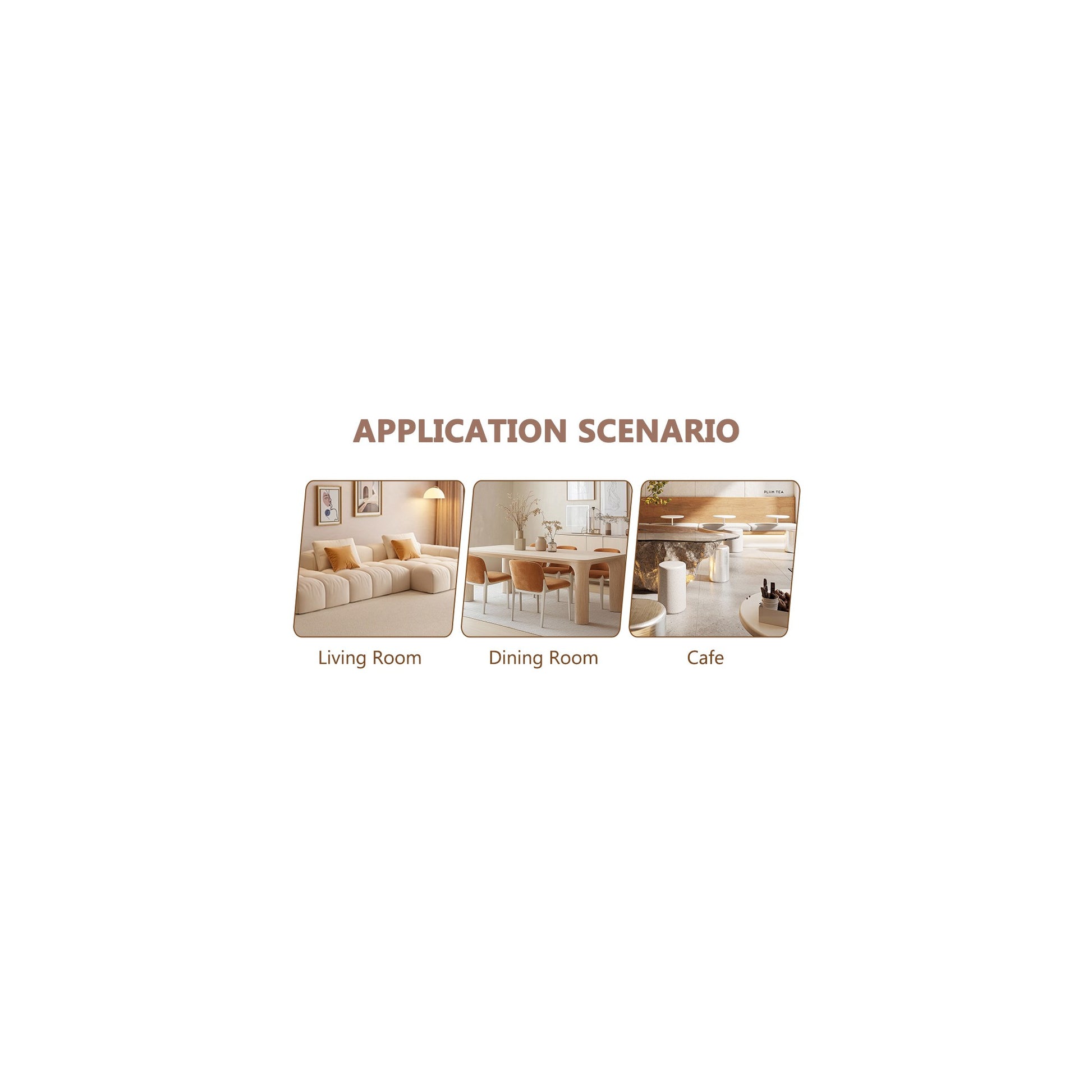 Sumdeal Round Wood-Look Dining Table for Apartments and Kitchens - detail image 3
