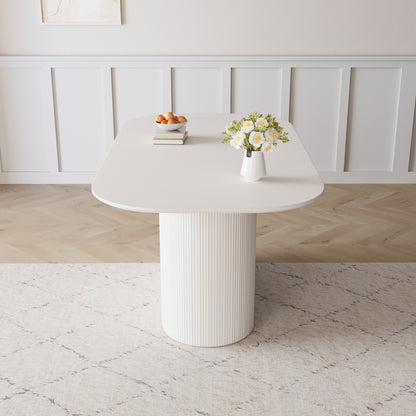 Sumdeal Rectangular Wood-Look Dining Table for Modern Dining Rooms - detail image 4