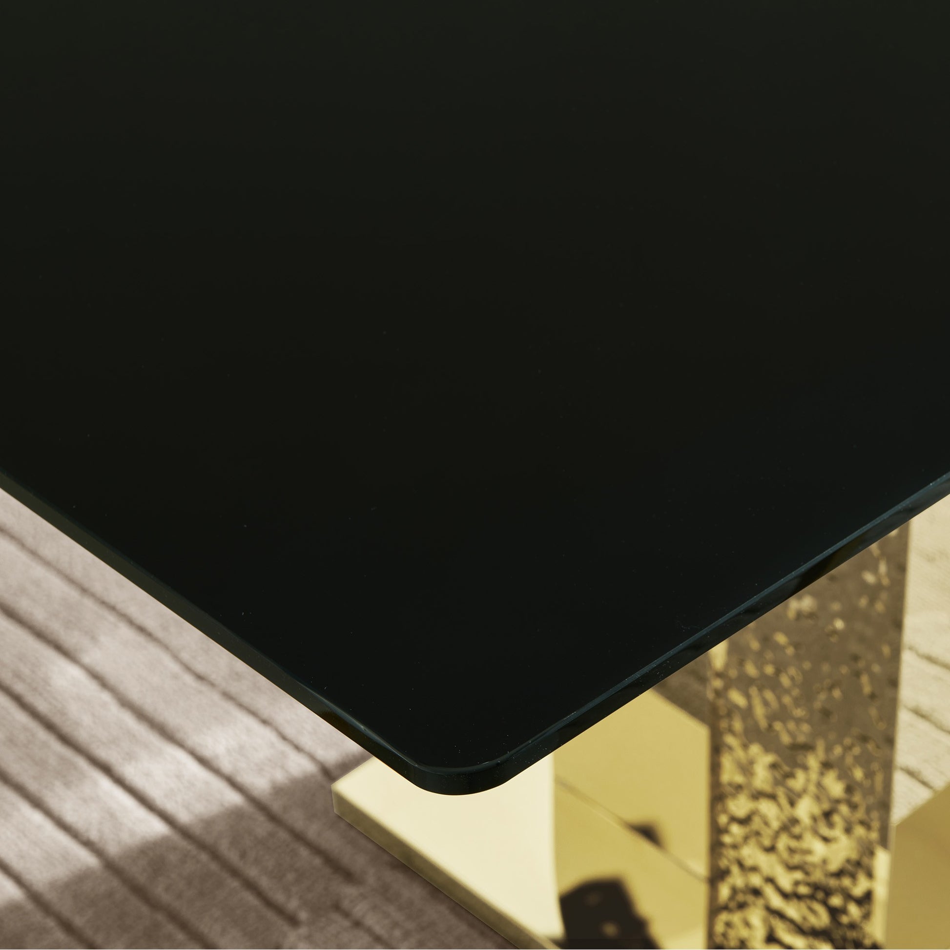 Sumdeal Rectangular Glass Dining Table for Modern Dining Rooms - detail image 3