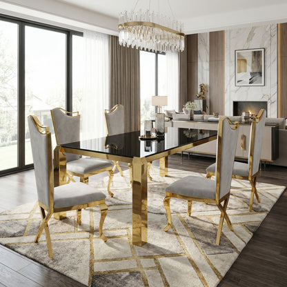 Sumdeal Rectangular Glass Dining Table for Modern Dining Rooms - detail image 3