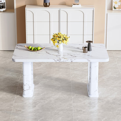Sumdeal Rectangular Glass Dining Table for Modern Dining Rooms - detail image 4