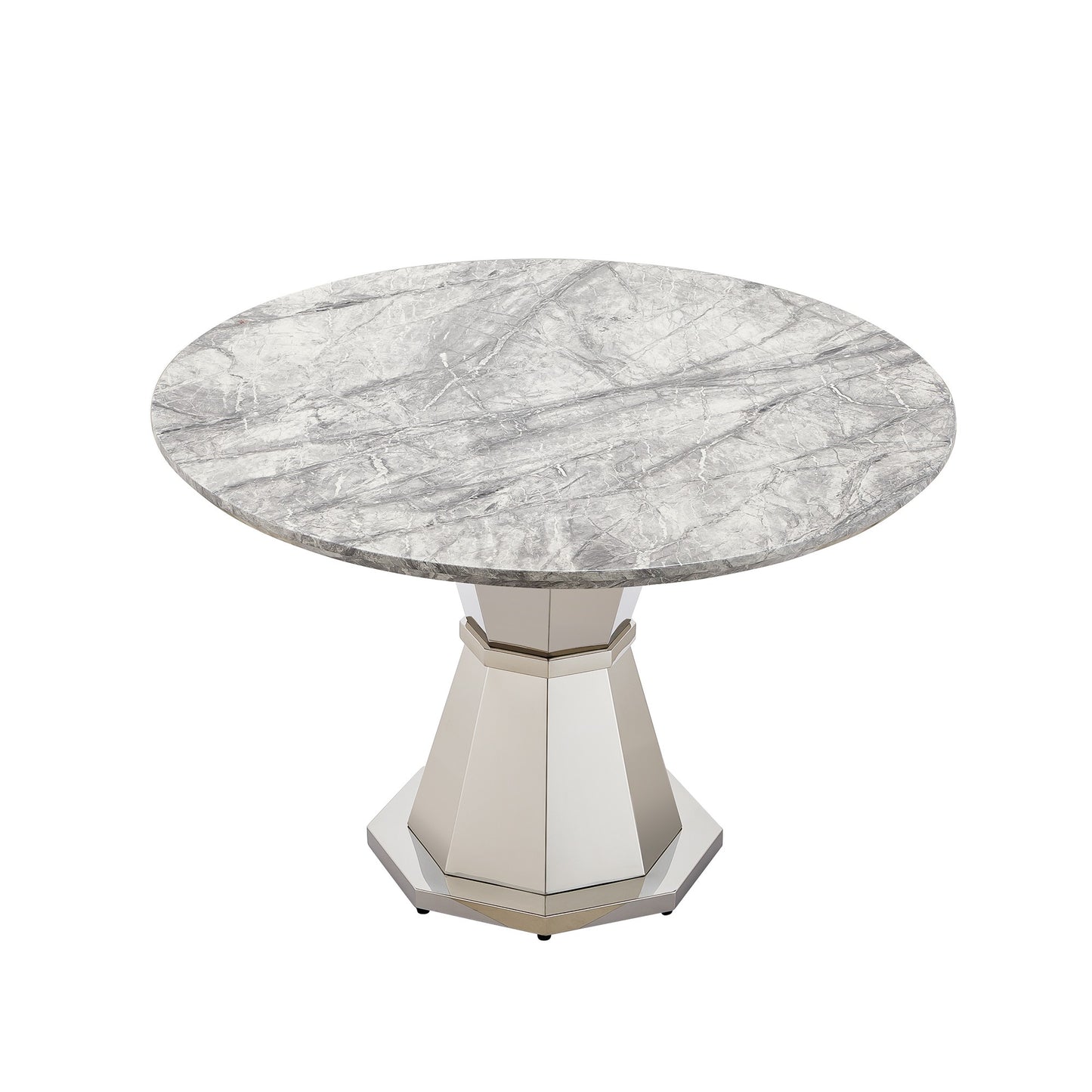 Sumdeal Round Faux Marble Dining Table for Apartments and Kitchens - detail image 4