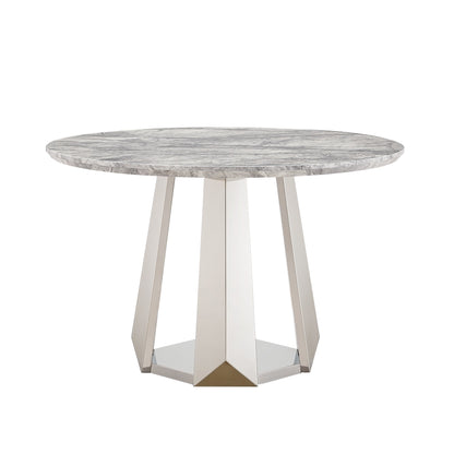 Sumdeal Round Faux Marble Dining Table for Apartments and Kitchens - detail image 4