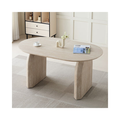 Sumdeal Oval Wood-Look Dining Table for Modern Dining Rooms - detail image 3