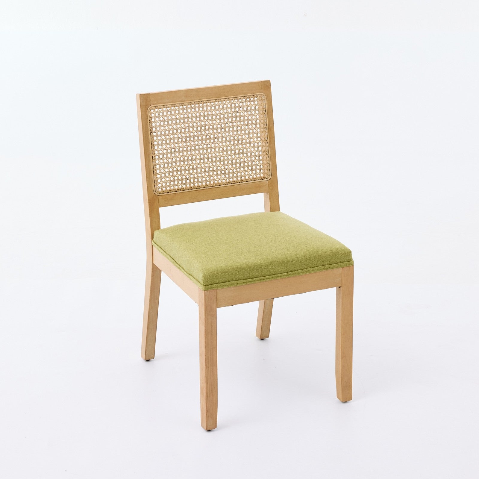 Sumdeal Olive Green Fabric Dining Chairs Set of 2 with Wood Legs - product image 4