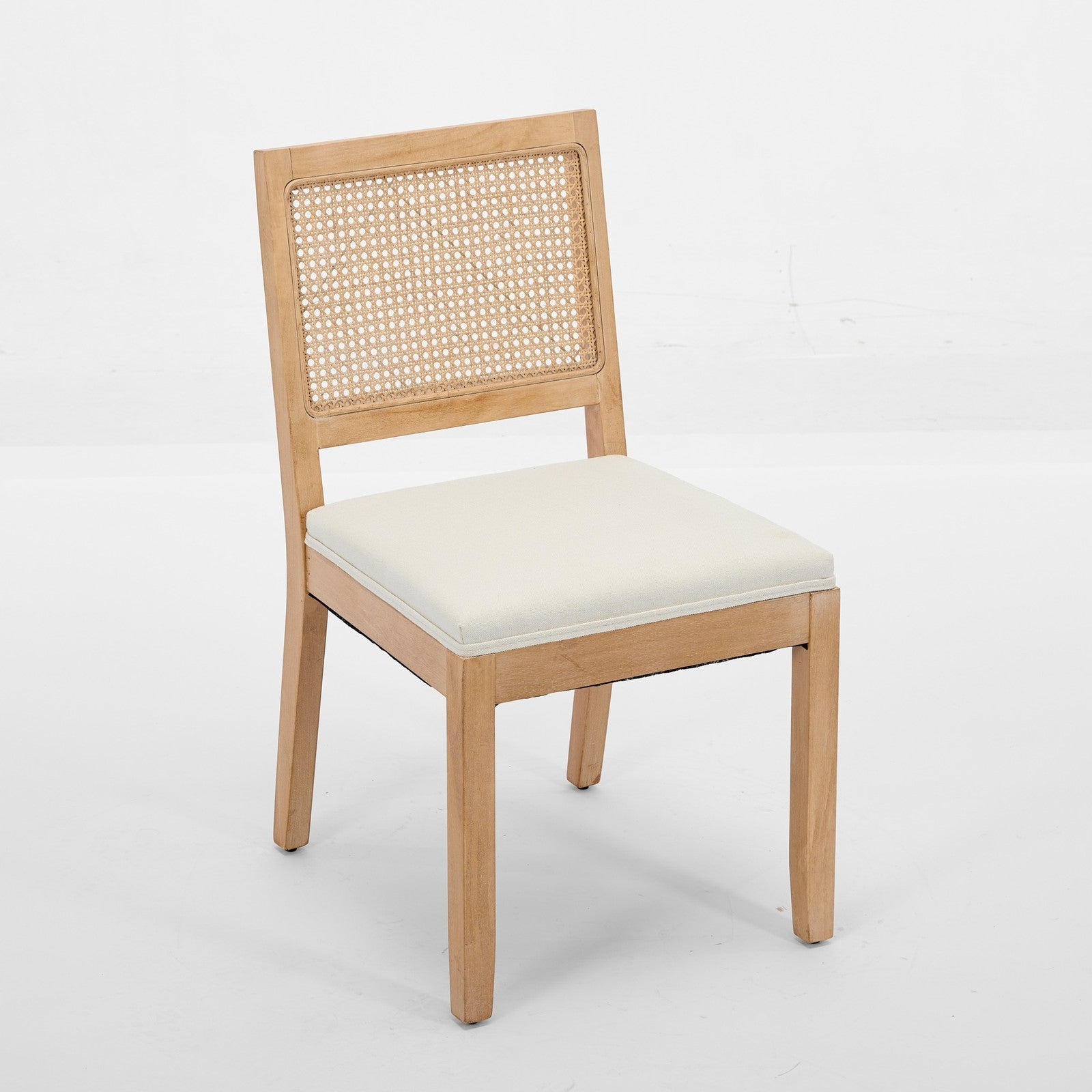 Sumdeal Beige Fabric Dining Chairs Set of 2 with Wood Legs - product image 4