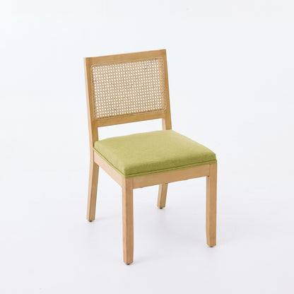 Sumdeal Olive Green Fabric Dining Chairs Set of 2 with Wood Legs - product image 4