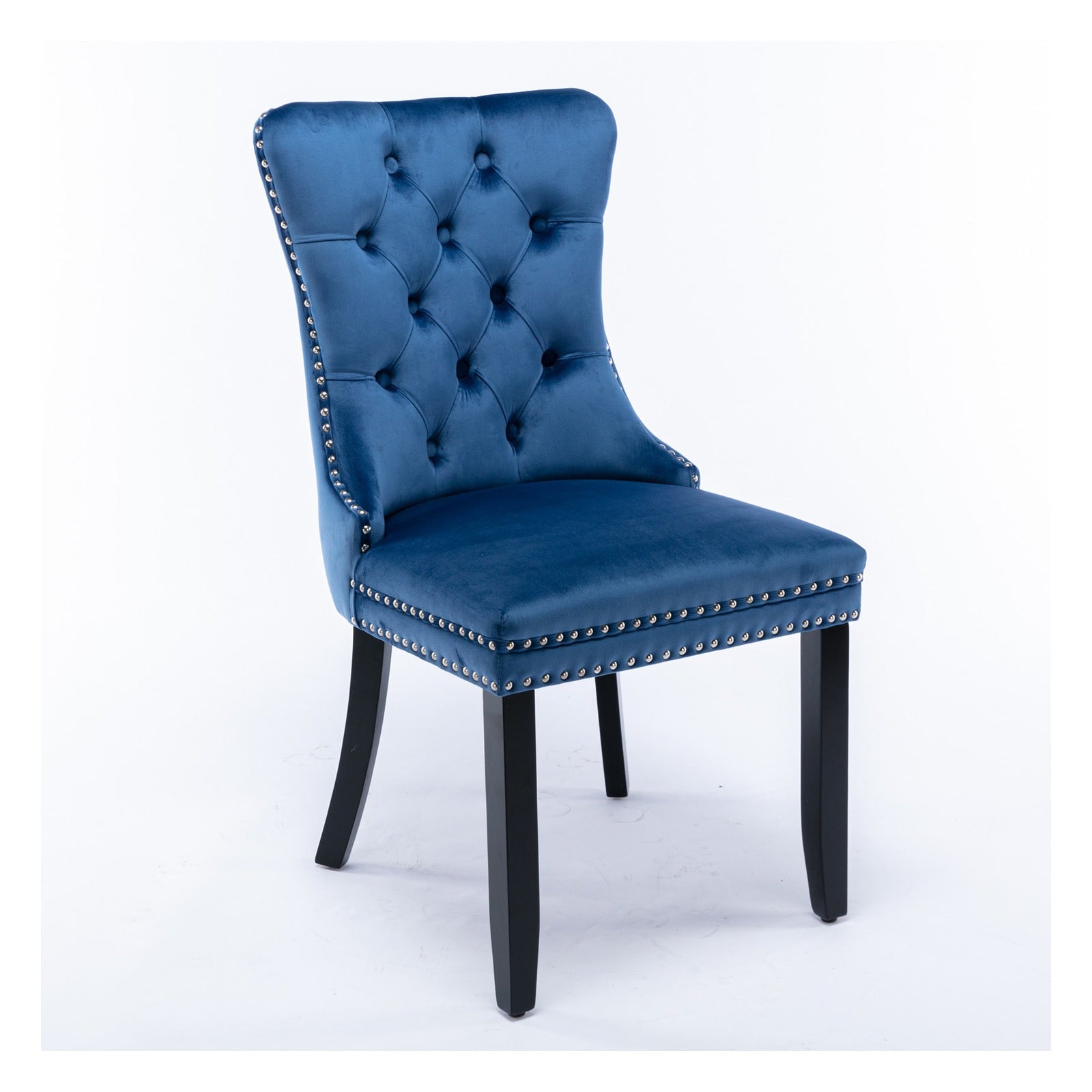 Sumdeal Wood-Leg Velvet Dining Chairs Set of 2 for Warm Dining Rooms - detail 5