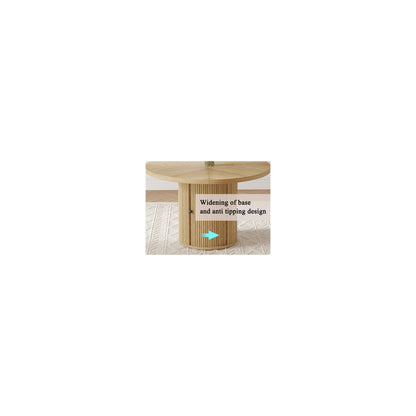 Sumdeal Round Wood-Look Dining Table for Apartments and Kitchens - detail image 4