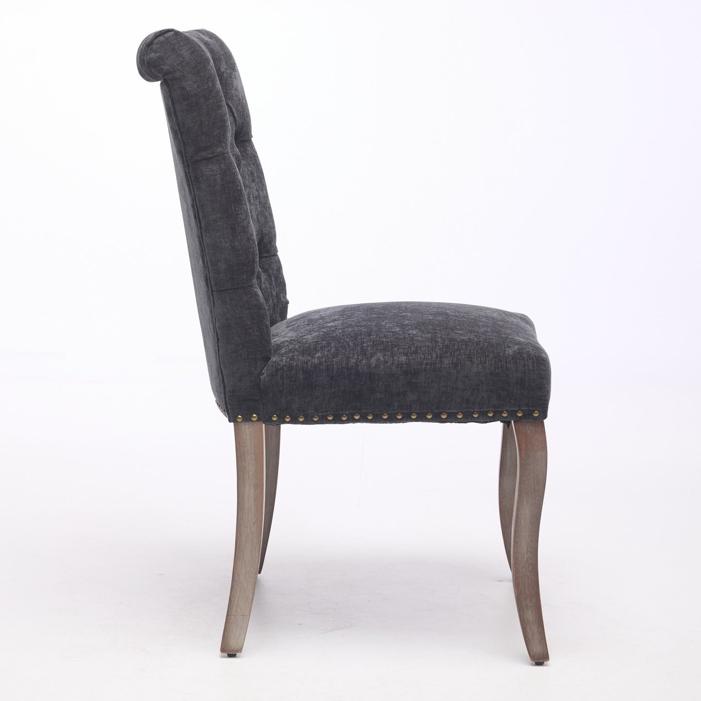 Sumdeal Black Upholstered Dining Chairs Set of 2 with Wood Legs - product image 5