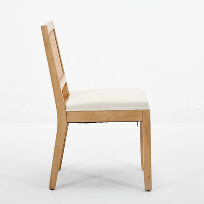 Sumdeal Beige Fabric Dining Chairs Set of 2 with Wood Legs - product image 5