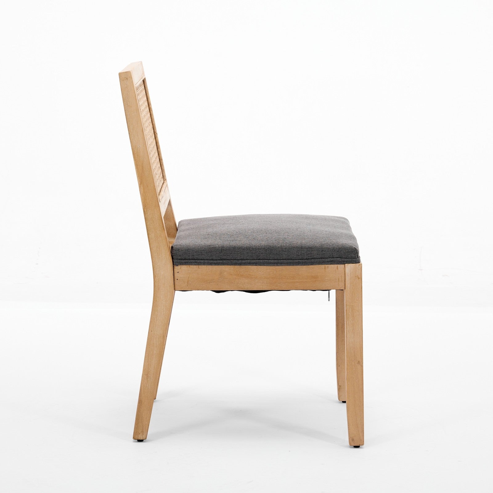 Sumdeal Gray Fabric Dining Chairs Set of 2 with Wood Legs - product image 5