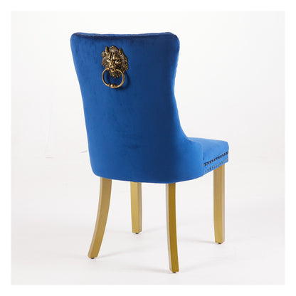 Sumdeal Lion Ring Velvet Dining Chairs Set of 2 for Statement Dining Rooms - detail 6