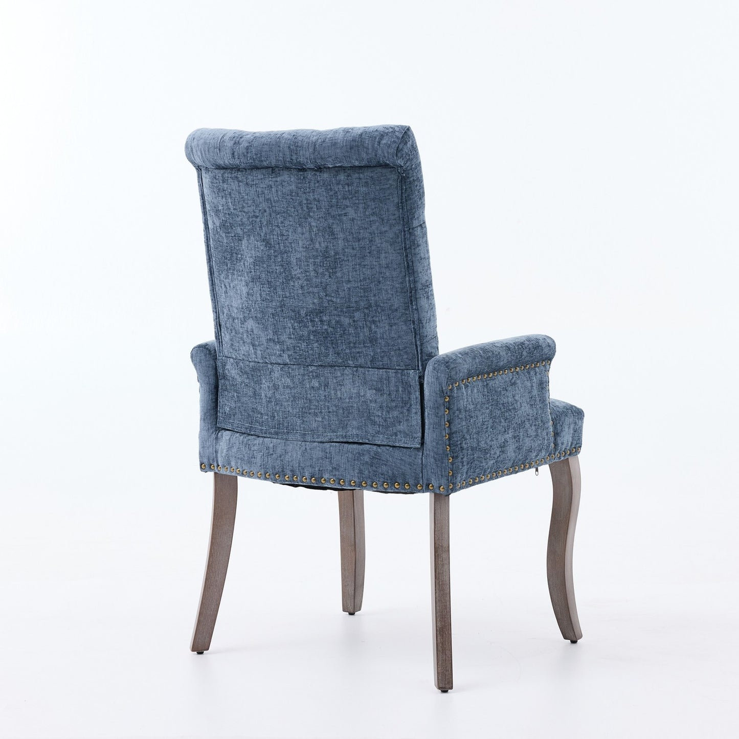 Sumdeal Blue Upholstered Dining Chairs Set of 2 with Wood Legs - product image 6