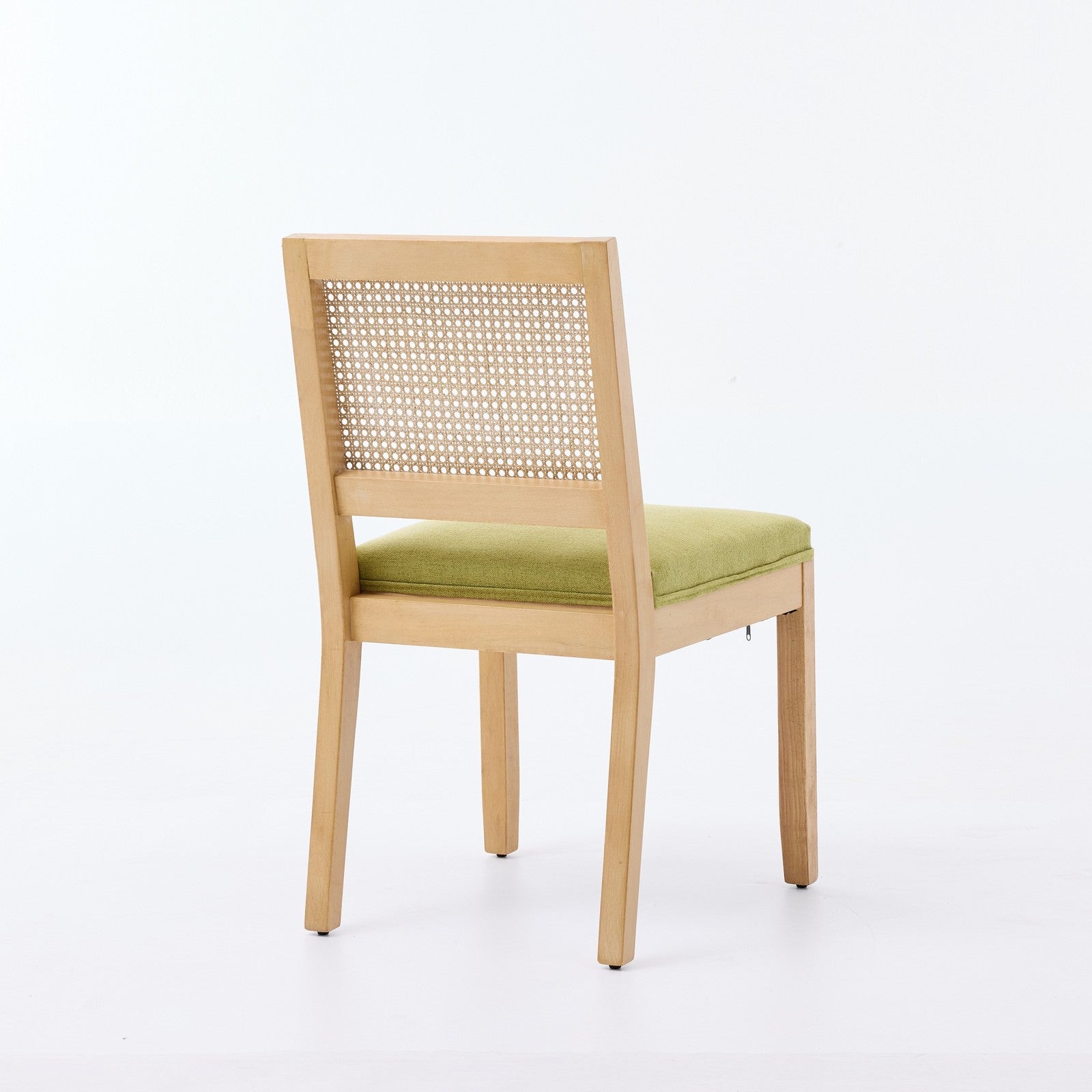 Sumdeal Olive Green Fabric Dining Chairs Set of 2 with Wood Legs - product image 6