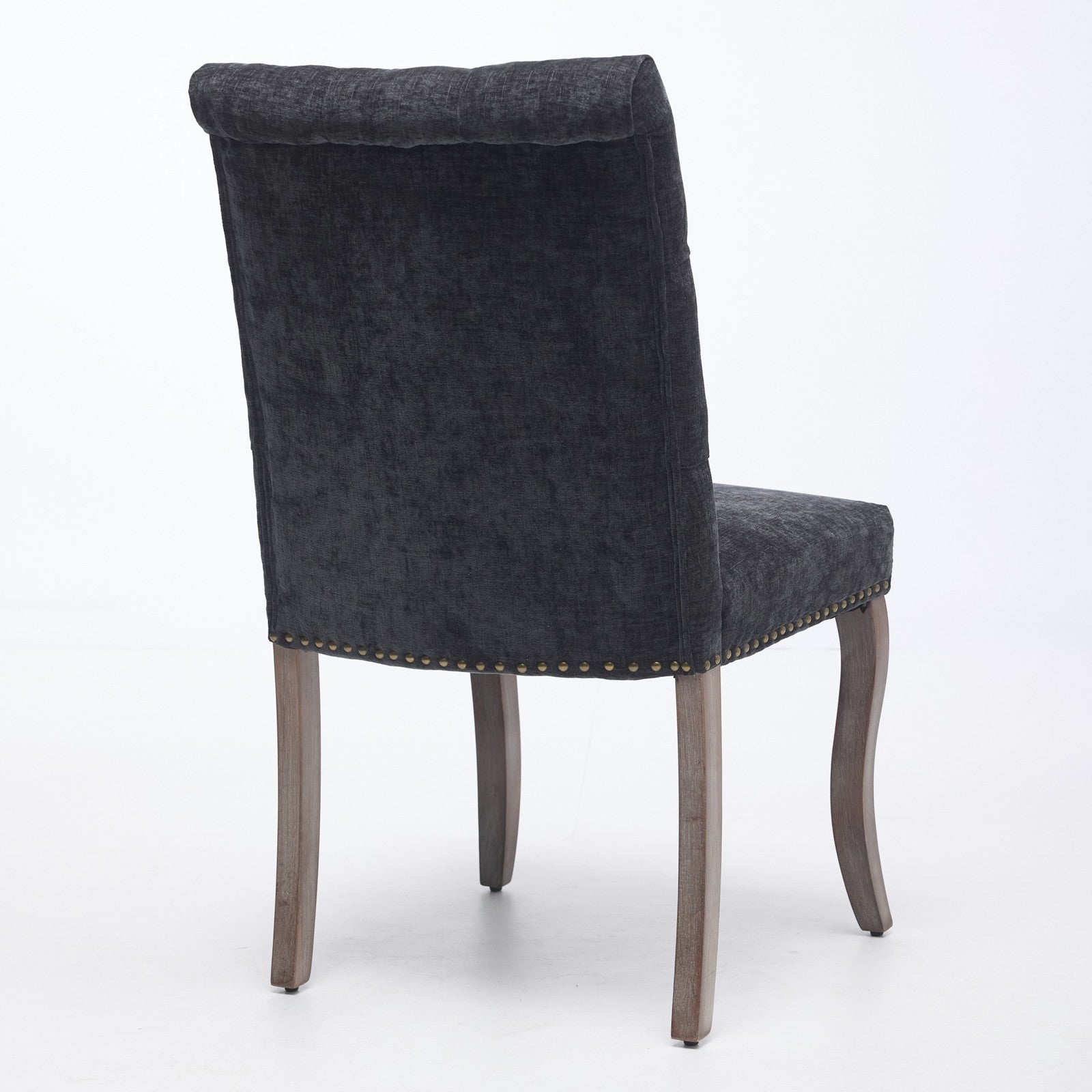 Sumdeal Black Upholstered Dining Chairs Set of 2 with Wood Legs - product image 6