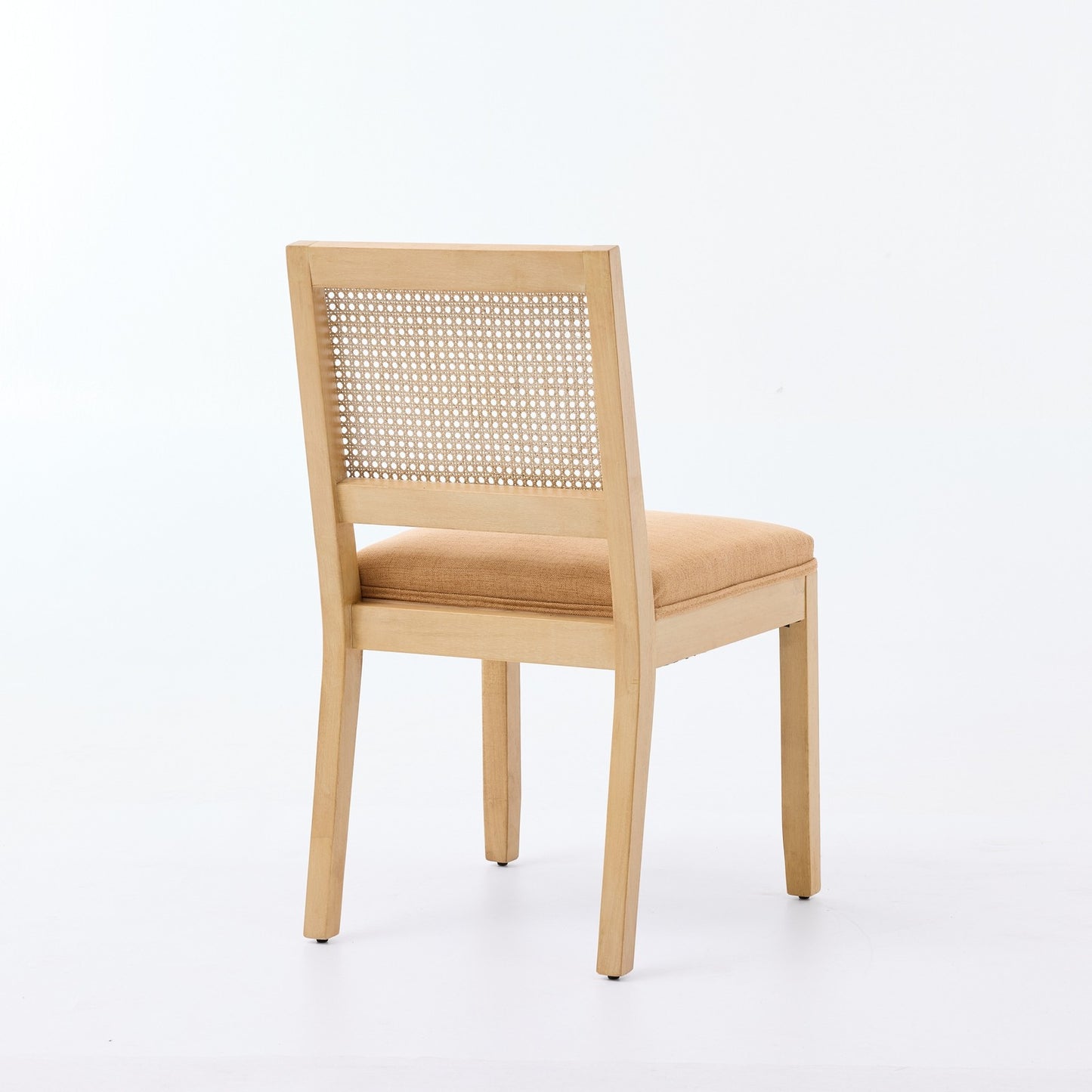 Sumdeal Tan Fabric Dining Chairs Set of 2 with Wood Legs - product image 6