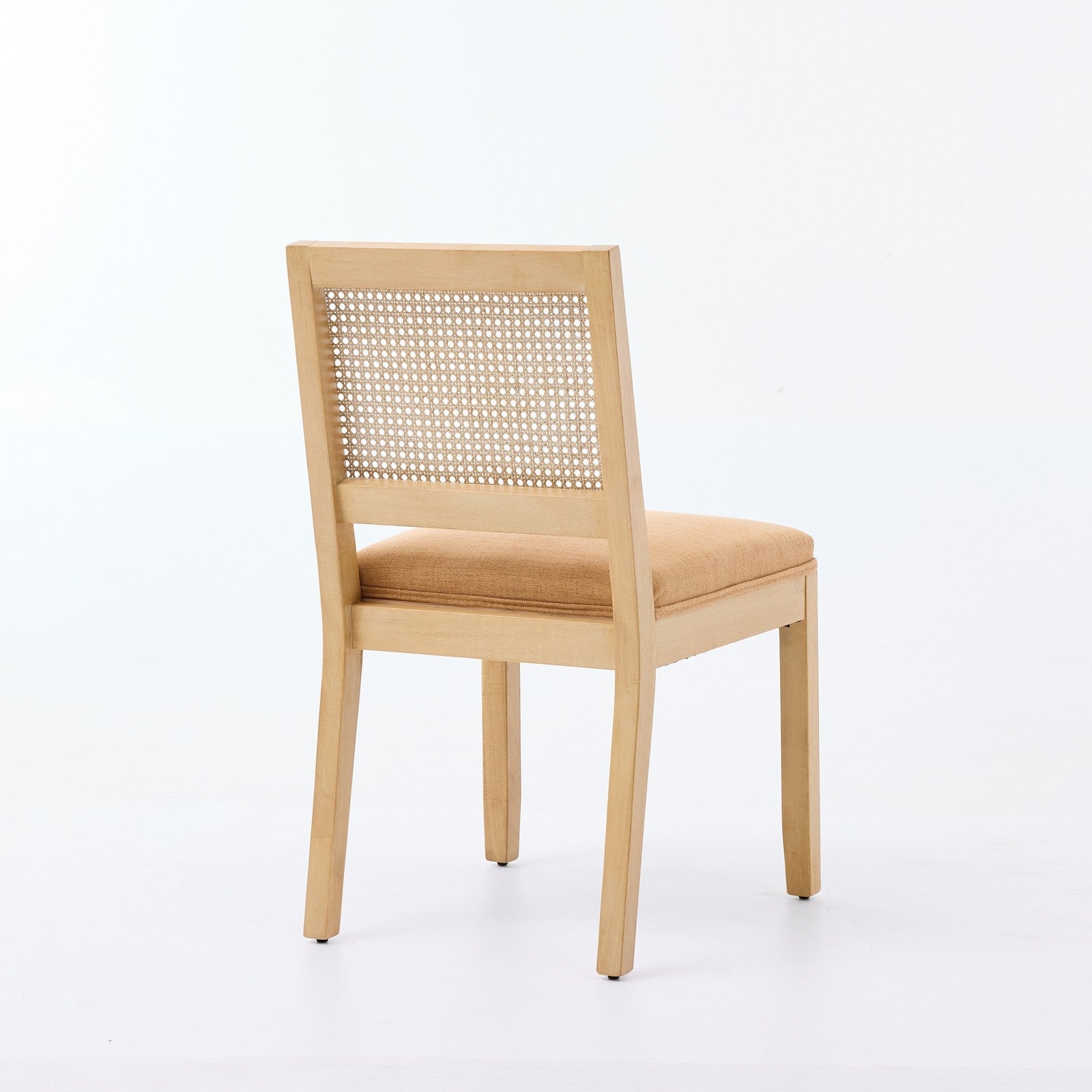 Sumdeal Tan Fabric Dining Chairs Set of 2 with Wood Legs - product image 6