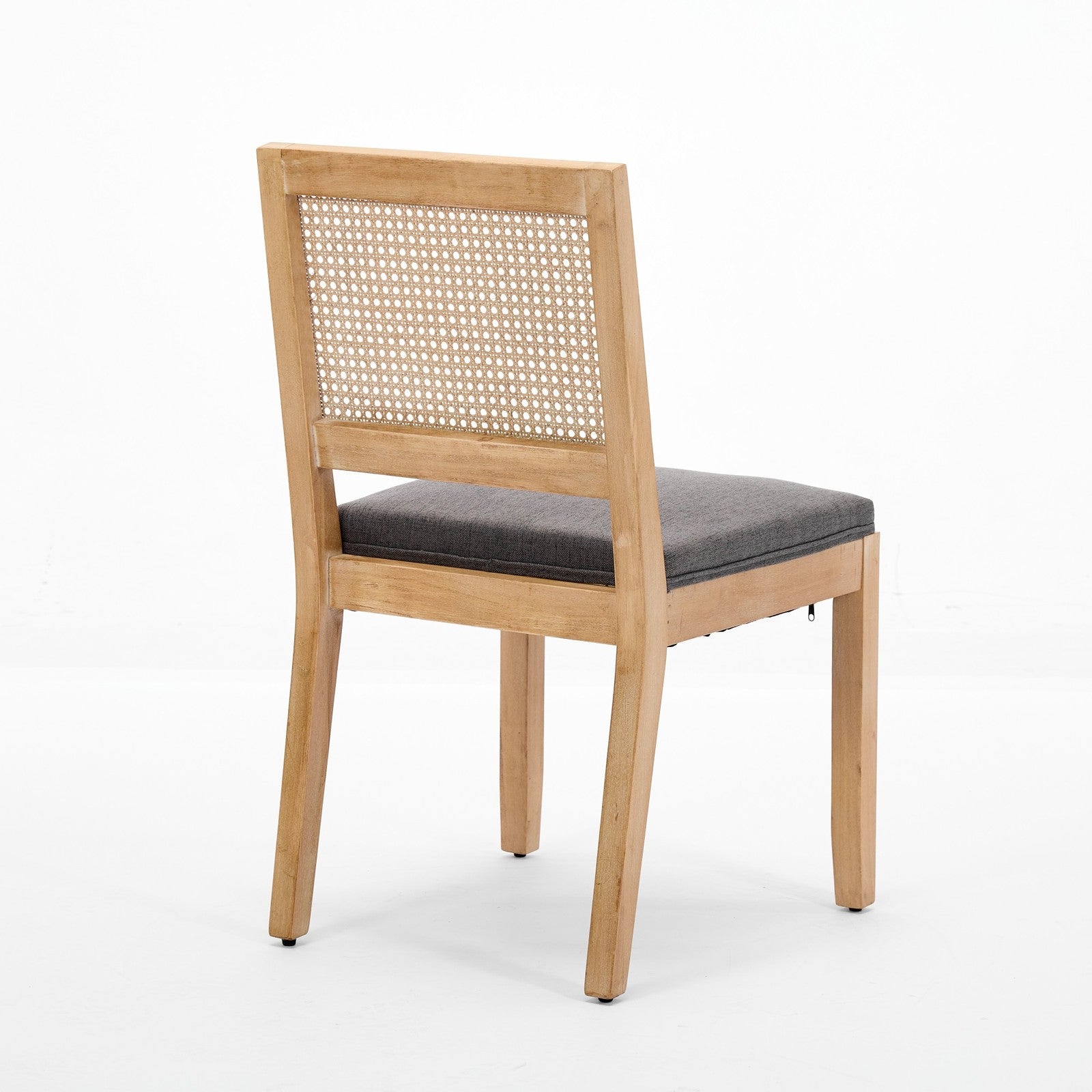 Sumdeal Gray Fabric Dining Chairs Set of 2 with Wood Legs - product image 6