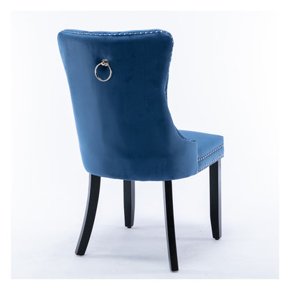 Sumdeal Wood-Leg Velvet Dining Chairs Set of 2 for Warm Dining Rooms - detail 7