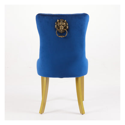 Sumdeal Lion Ring Velvet Dining Chairs Set of 2 for Statement Dining Rooms - detail 7