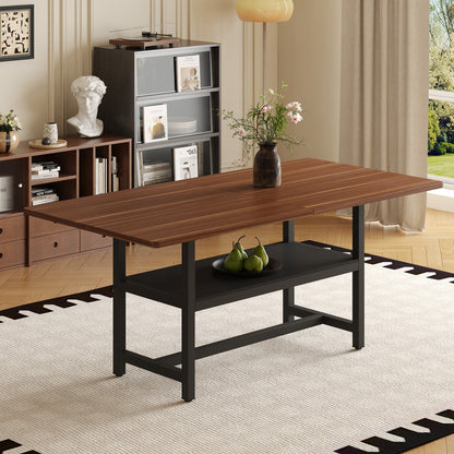 Sumdeal Rectangular Wood-Look Dining Table for Modern Dining Rooms - variant-main image 7