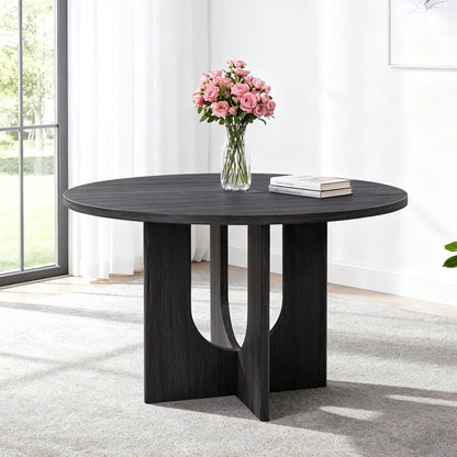Sumdeal Round Wood-Look Dining Table for Apartments and Kitchens - variant-main image 7