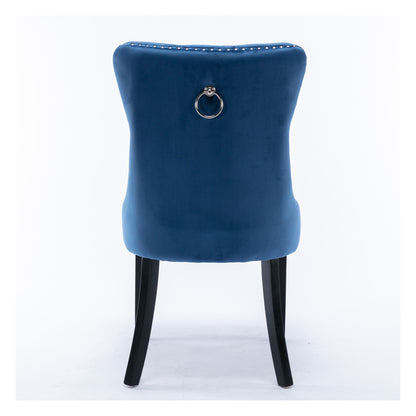 Sumdeal Wood-Leg Velvet Dining Chairs Set of 2 for Warm Dining Rooms - detail 8