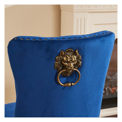 Sumdeal Lion Ring Velvet Dining Chairs Set of 2 for Statement Dining Rooms - detail 9