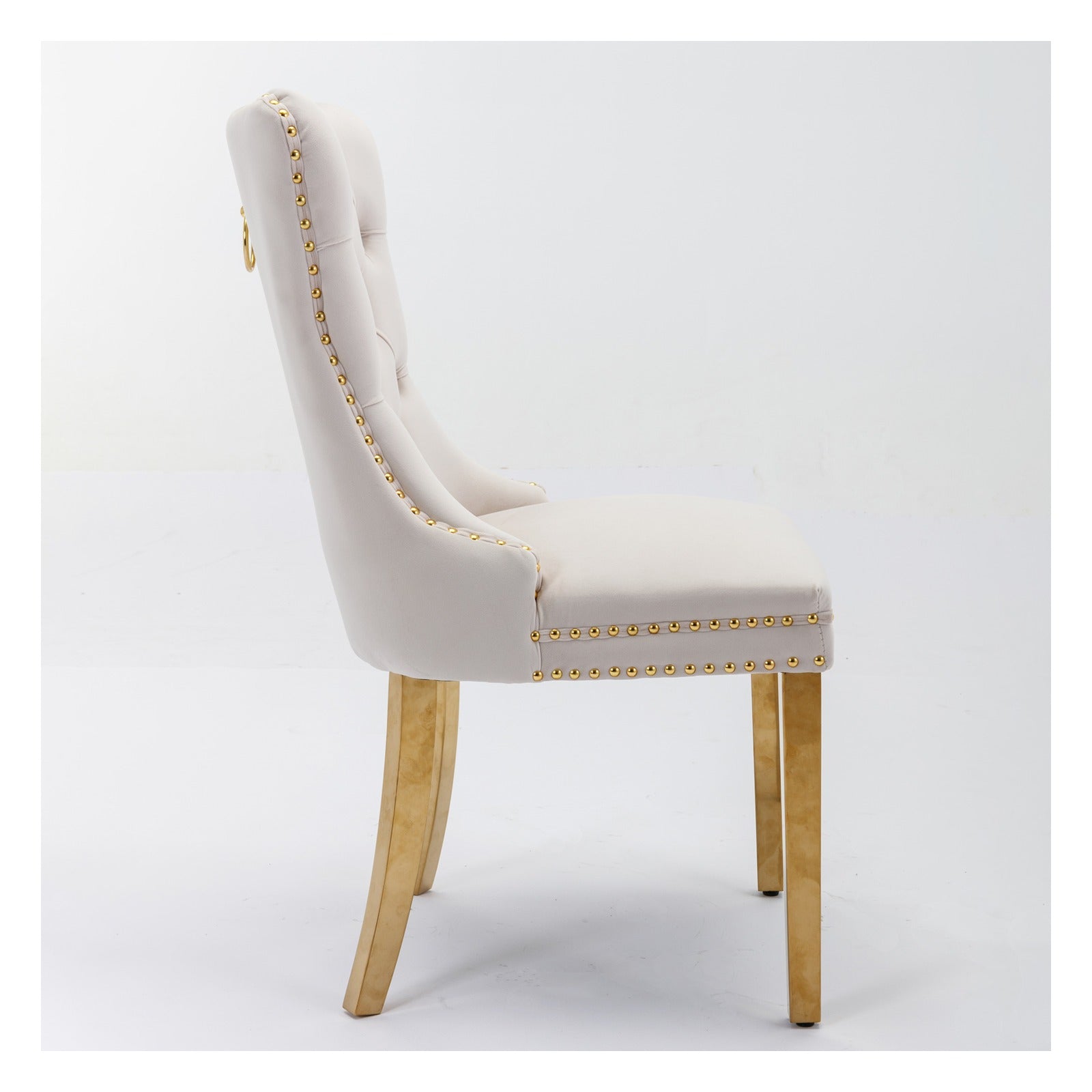 Sumdeal Velvet Dining Chairs Set of 2 with Gold Legs for Elegant Dining Spaces - detail 10