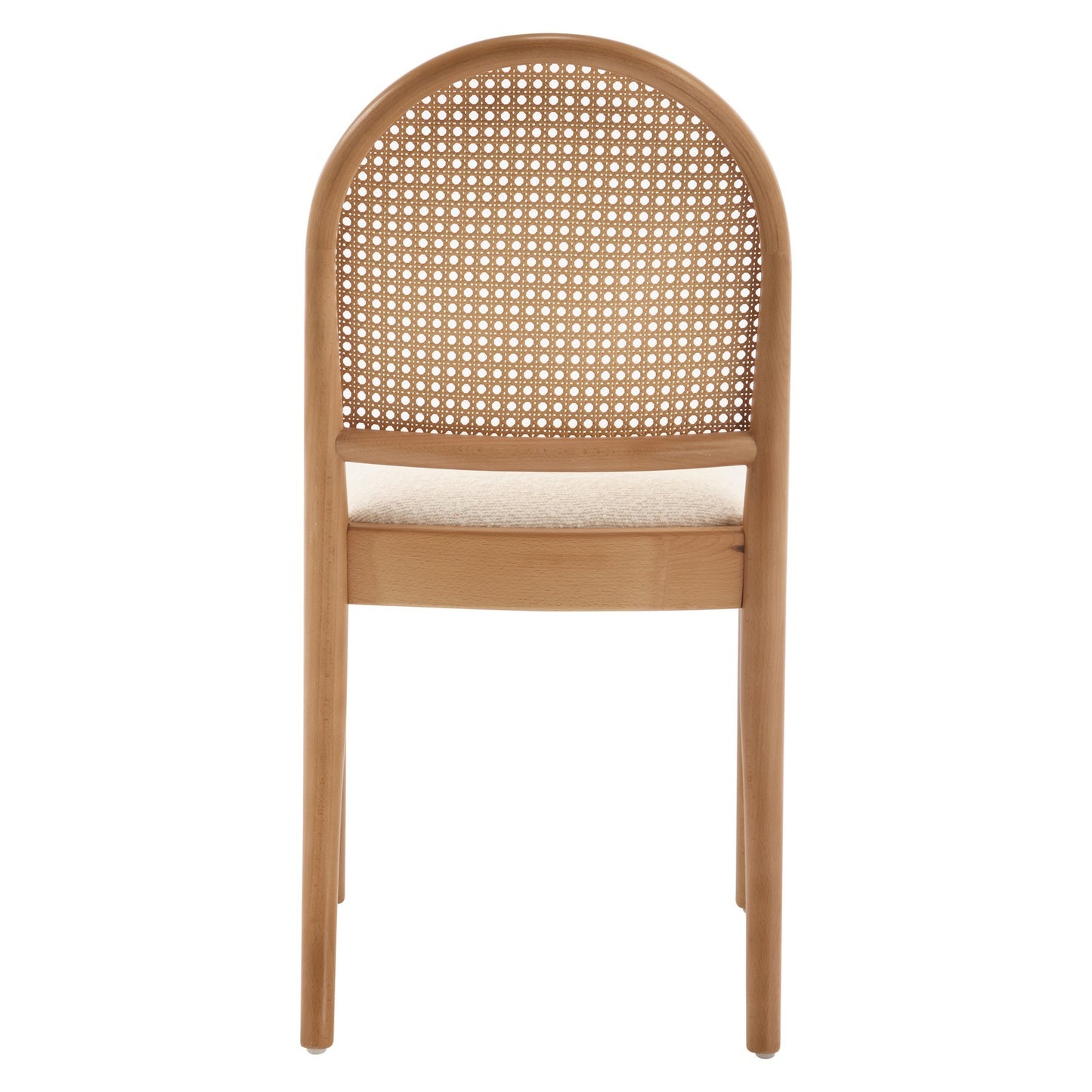 Sumdeal beige rattan dining chair back product view